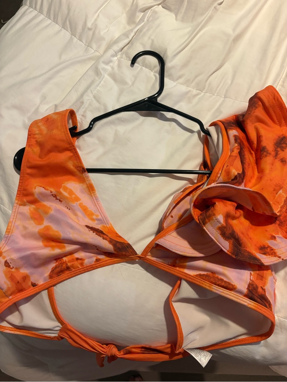 Orange Tie-Dye Bralette Swim Top - Women Intimates & Sleepwear
